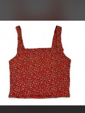 AMERICAN EAGLE- orange floral tank top-Size; S